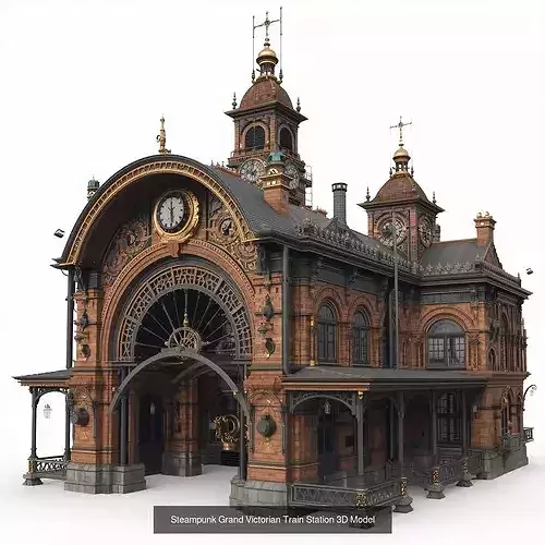 Steampunk Victorian Architecture And Landmarks 3D Collection 3D Model Pack 3