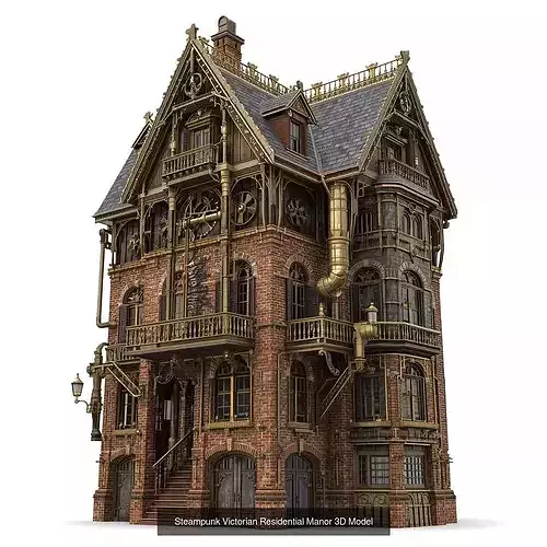 Steampunk Victorian Architecture And Landmarks 3D Collection 3D Model Pack