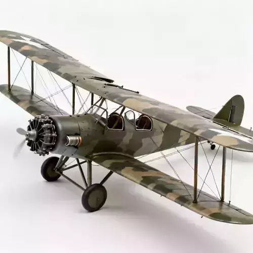WWI Two-Seater Reconnaissance Biplane 3D Model