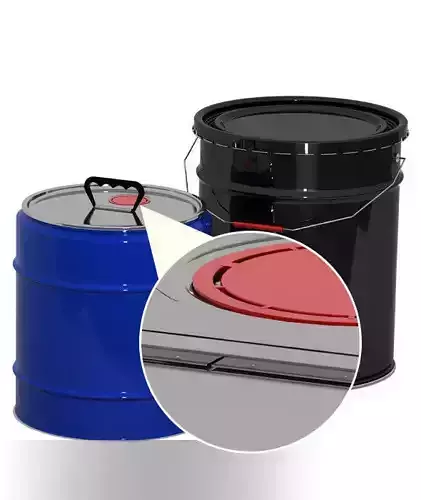 Container teflon-coated steel drums 3D model