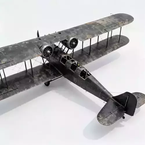 WWI Twin-Engine Heavy Bomber 3D Model