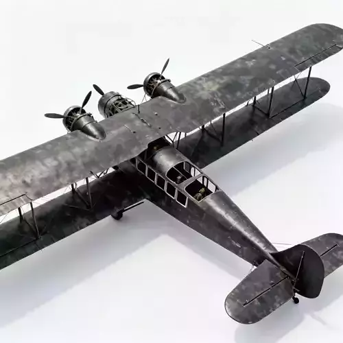 WWI Heavy Night Bomber - Cabin Variant 3D Model