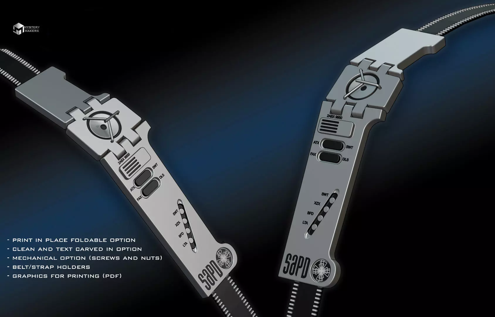 SAPD Shoulder Communicator - Demolition man 3D print model