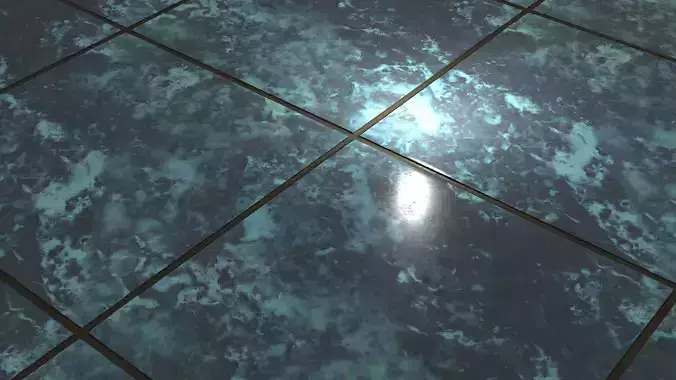 Blue Marble Tiles 8K PBR Texture