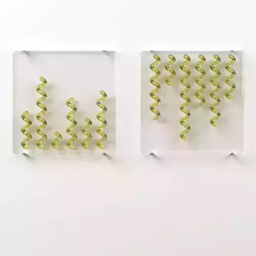 Wall Glass Blocks - Decorative Frame - Seaweeds - Part 7