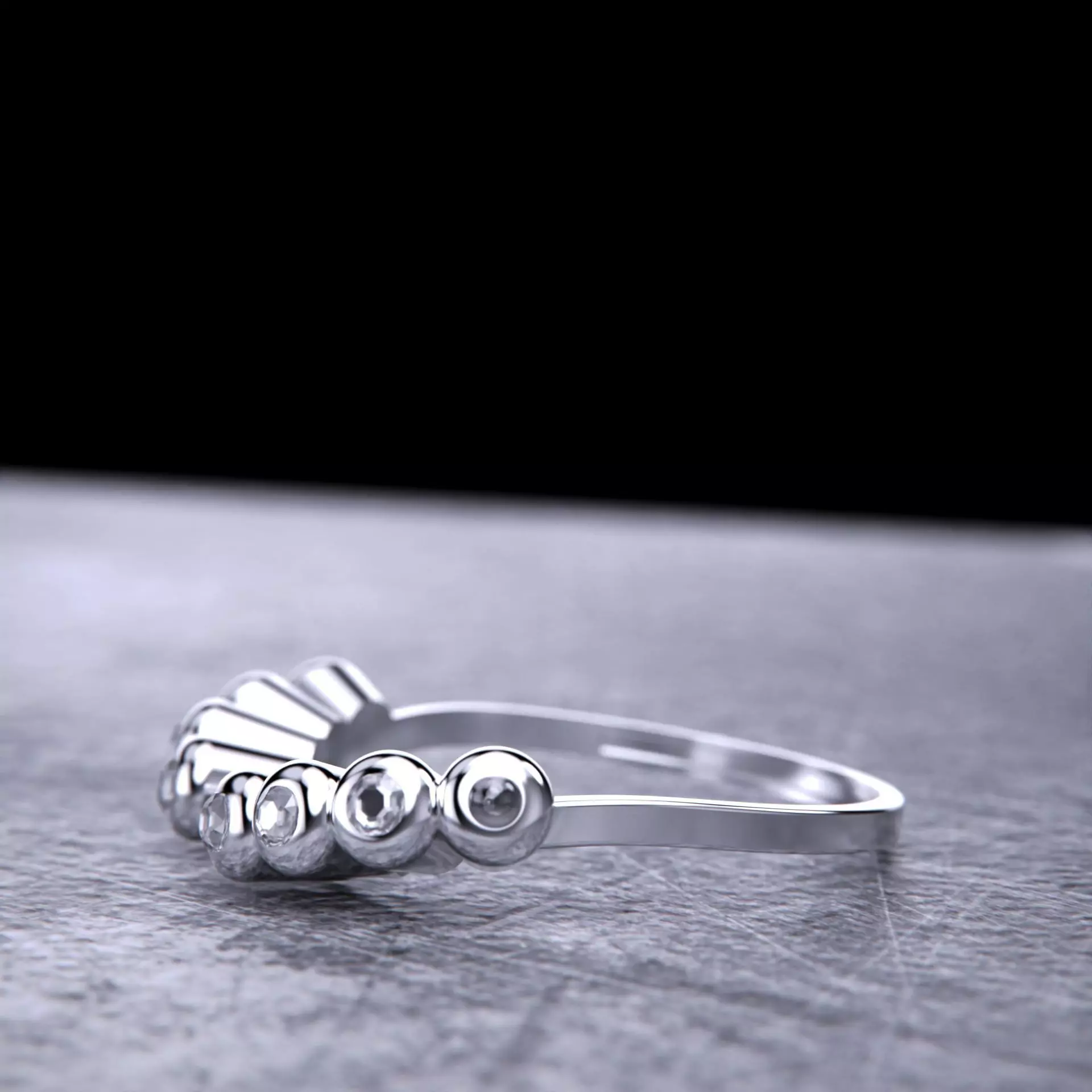 Ring crystal concept stl viking men 3D print model