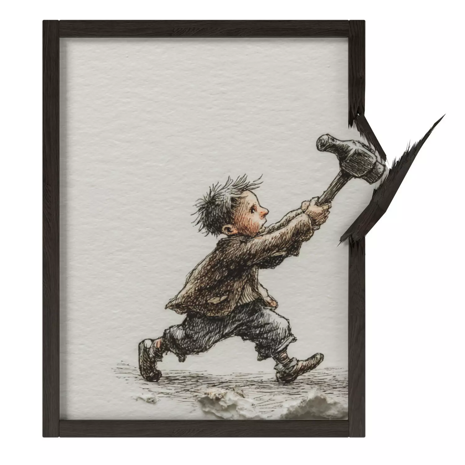 Illustrated wall art frame - Part 4 3D model