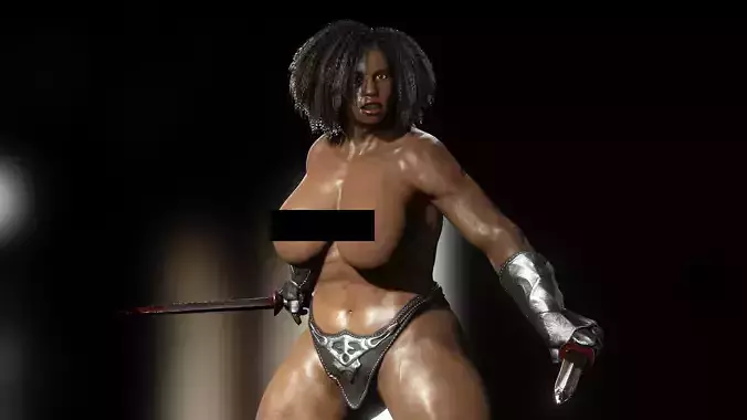 Gladiator Aretha The Amazon 3D model