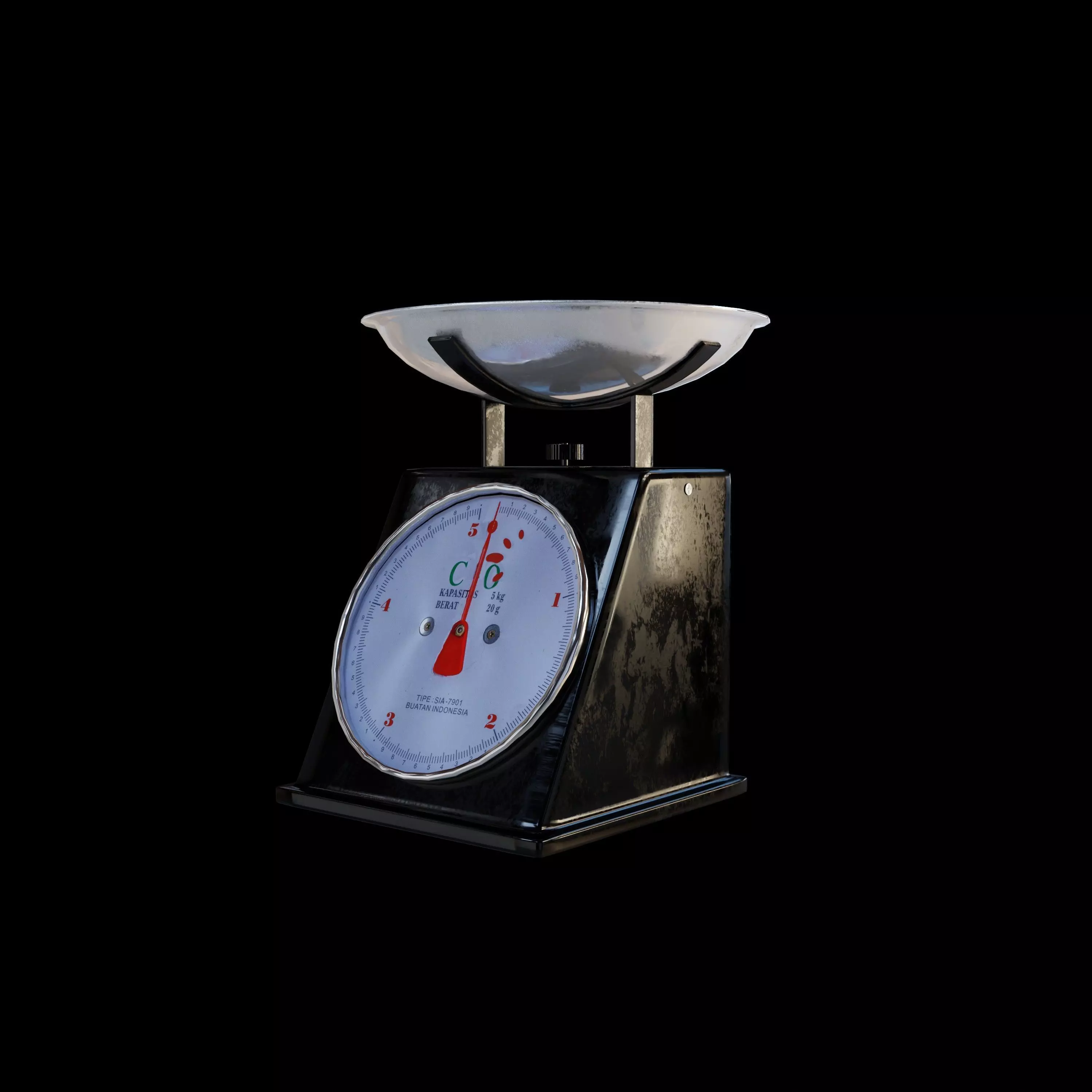 Vintage Mechanical Kitchen Scale - PBR - 9k Tris Low-poly 3D model