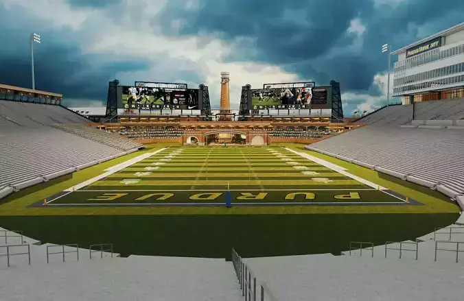 rugby stadium Low-poly 3D model