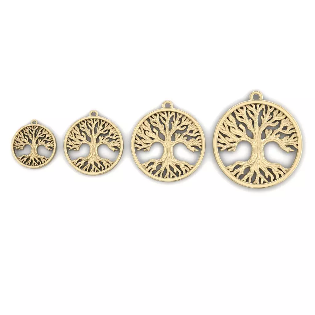 Tree Pendant Earring all size 3D print model