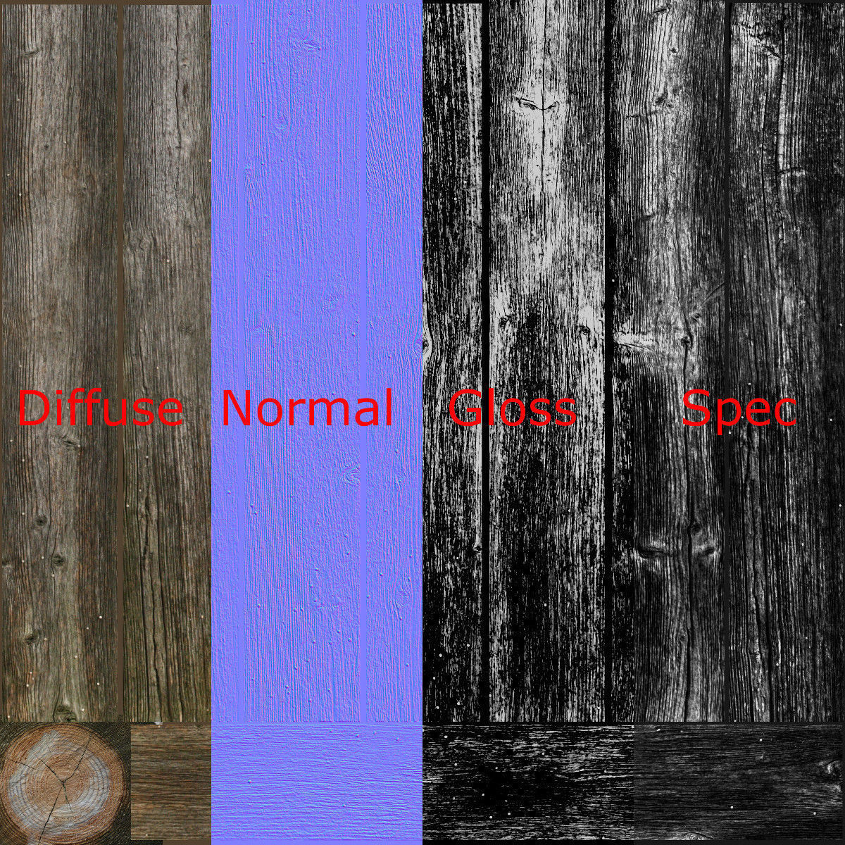 Wooden Fence 3D model_7