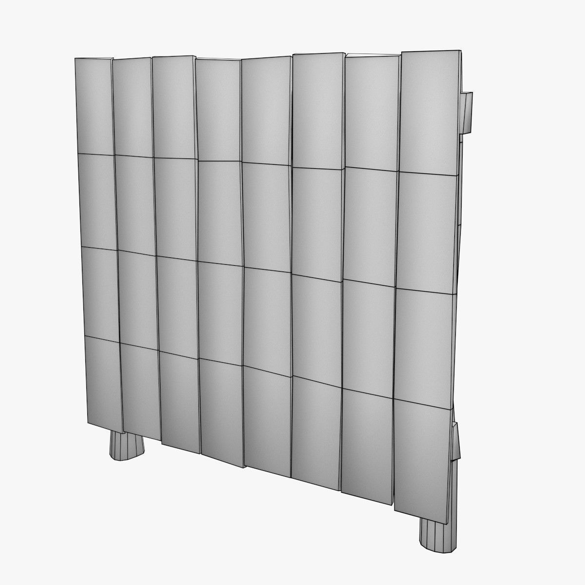 Wooden Fence 3D model_5