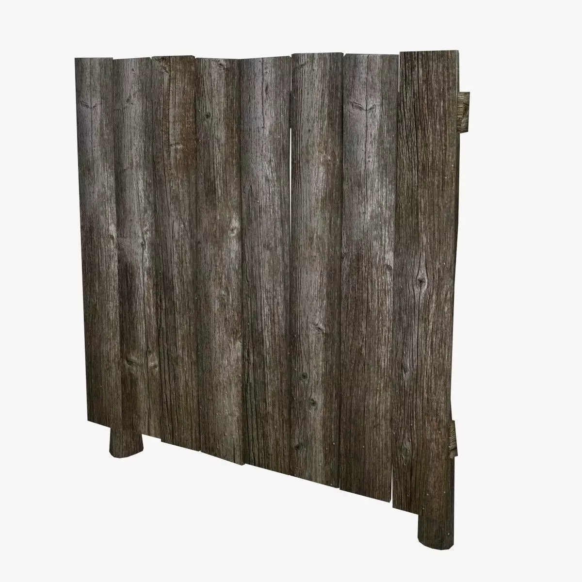 Wooden Fence 3D model_0