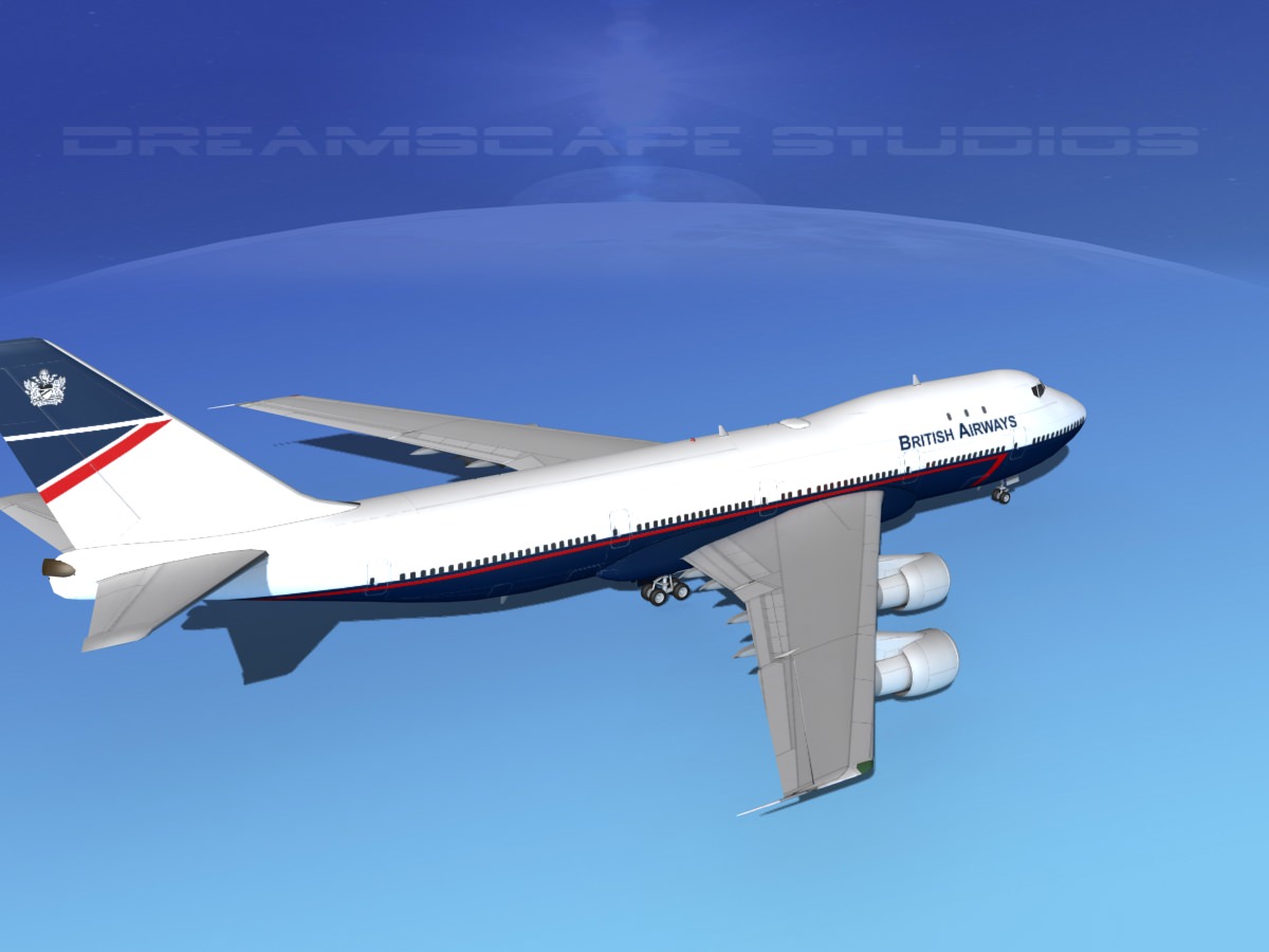 Boeing 747-100 British Airways 2 3D model_6