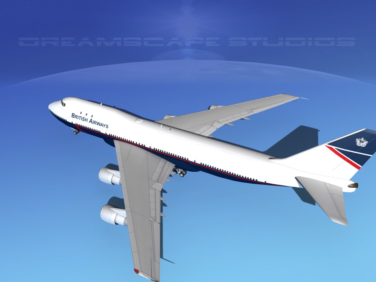 Boeing 747-100 British Airways 2 3D model_8
