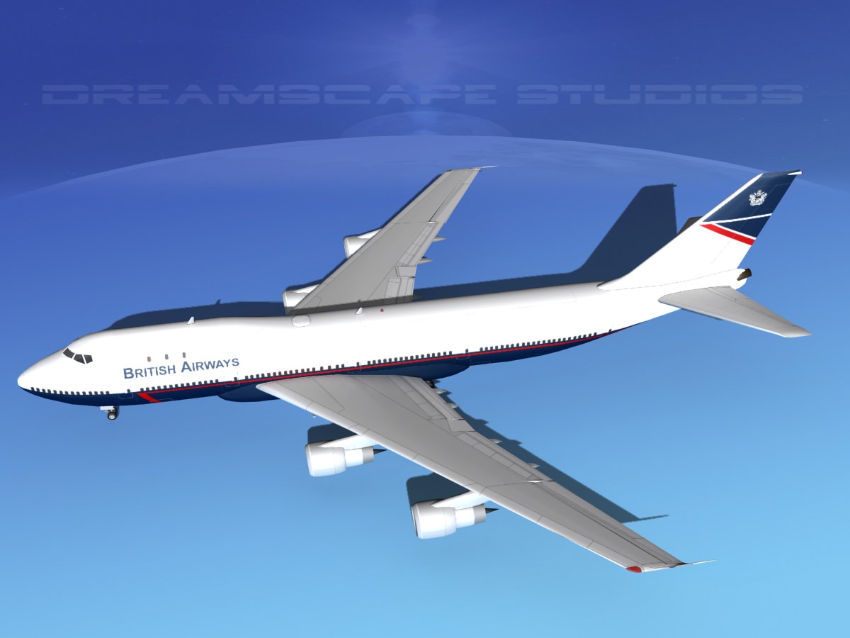 Boeing 747-100 British Airways 2 3D model_9