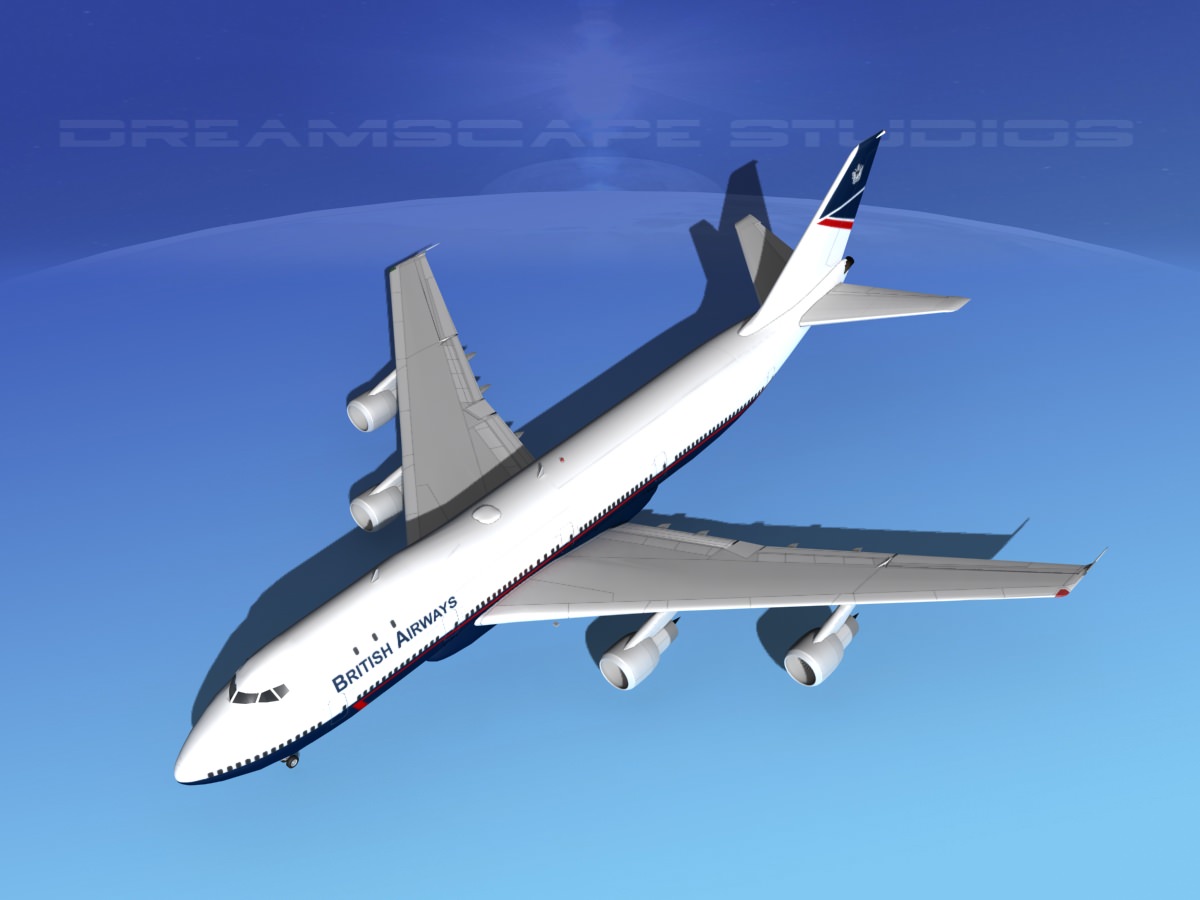Boeing 747-100 British Airways 2 3D model_11