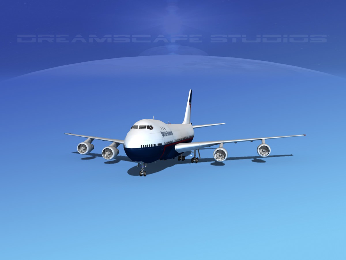 Boeing 747-100 British Airways 2 3D model_1