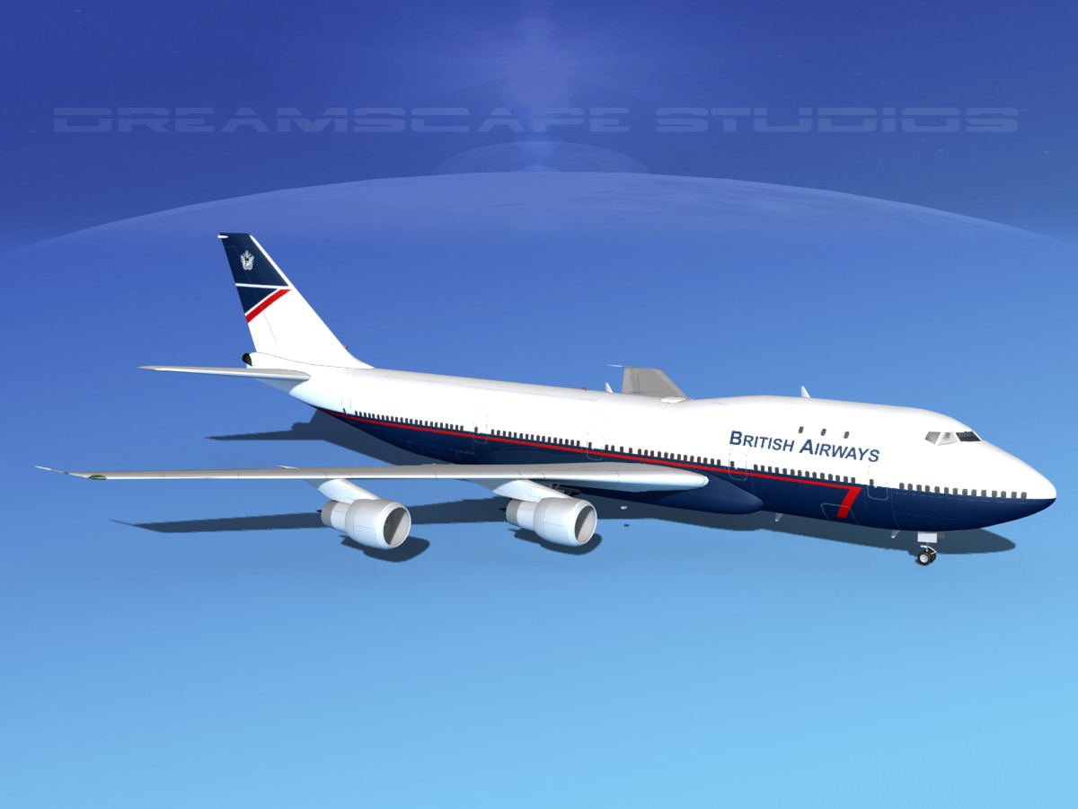 Boeing 747-100 British Airways 2 3D model_2