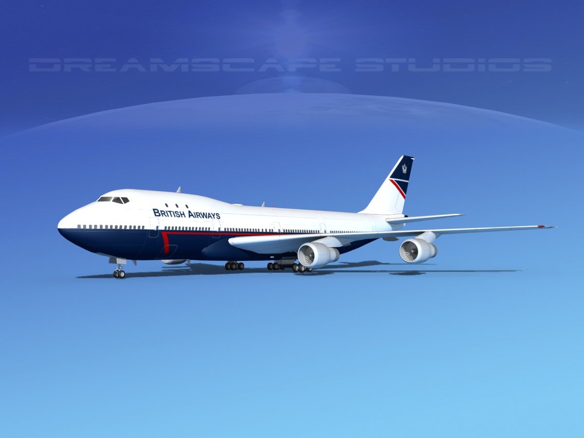 Boeing 747-100 British Airways 2 3D model_3