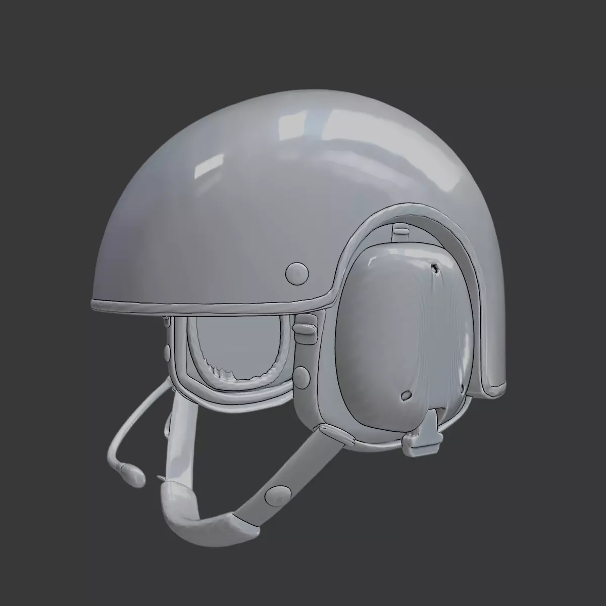 Combat Vehicle Crewman Helmet 3D Printable 3D print model