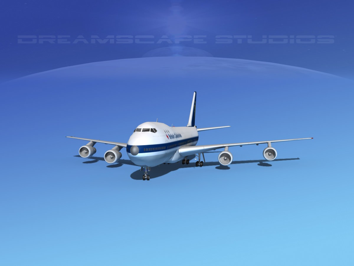 Boeing 747-100 British Caledonian 3D model_1