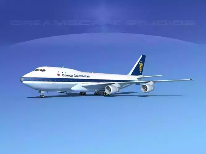 Boeing 747-100 British Caledonian 3D model