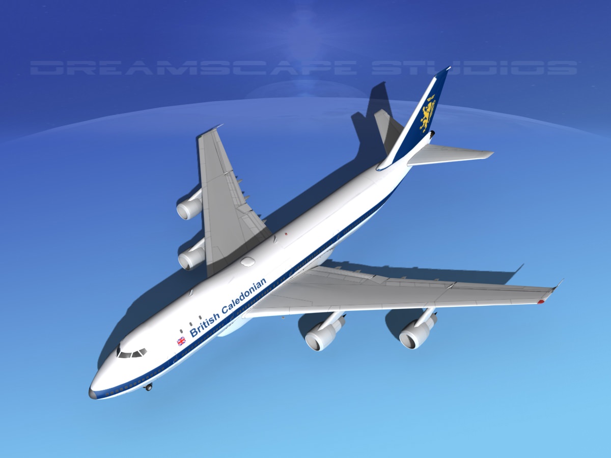 Boeing 747-100 British Caledonian 3D model_10