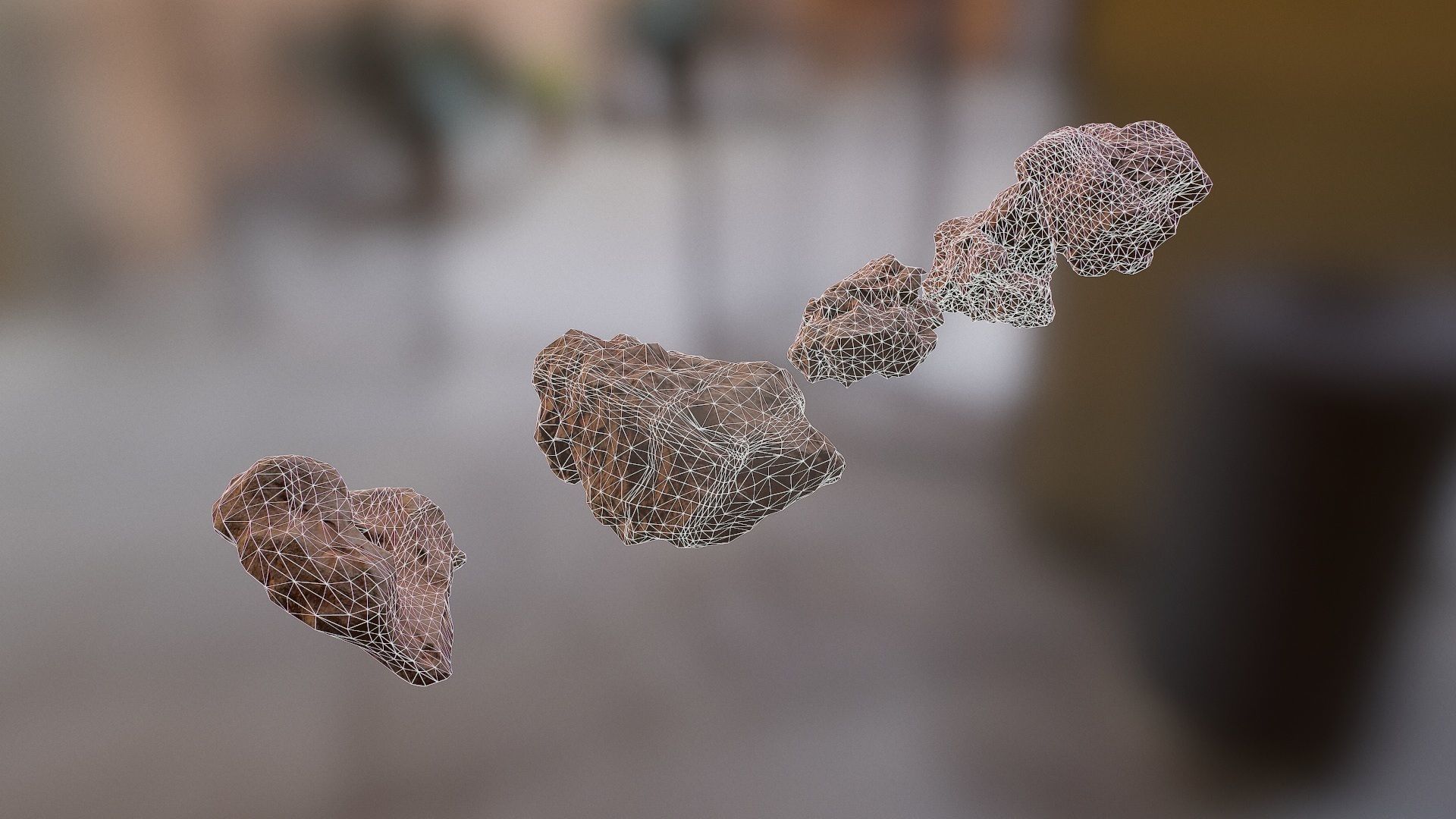 Underwater rocks Low-poly 3D model_7