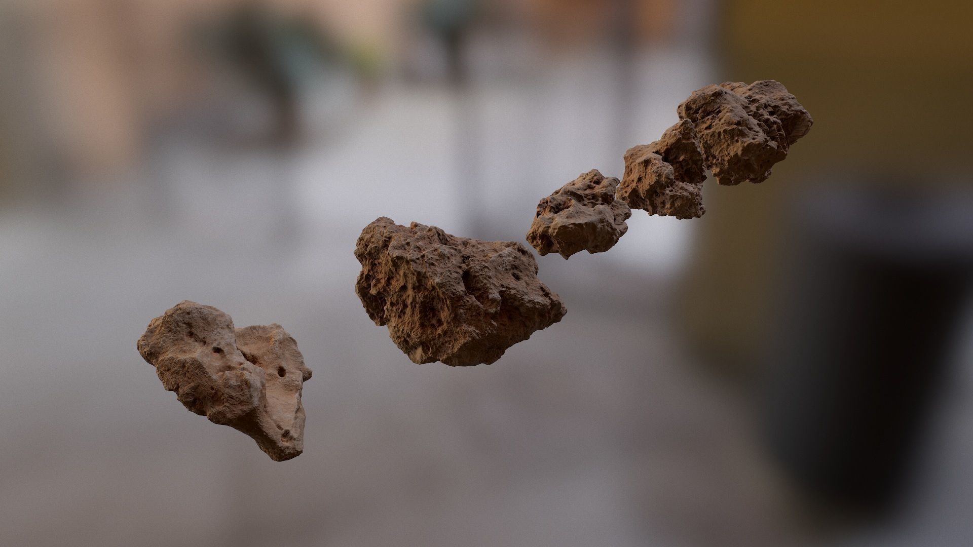 Underwater rocks Low-poly 3D model_5