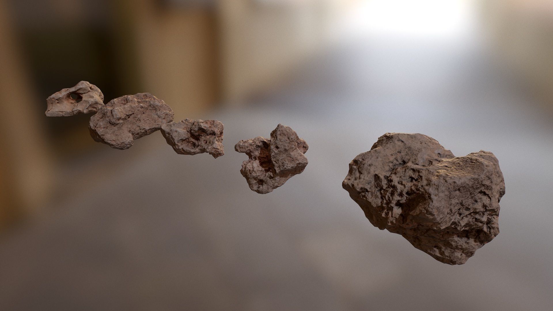 Underwater rocks Low-poly 3D model_8