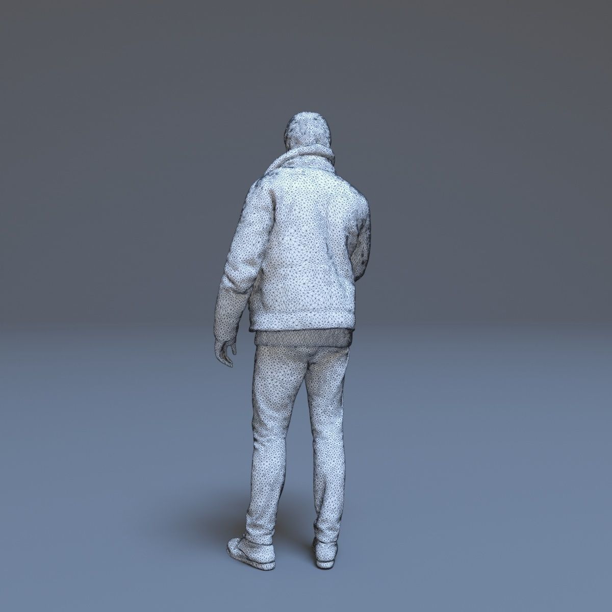 Casual Man Greeting Low-poly 3D model_48