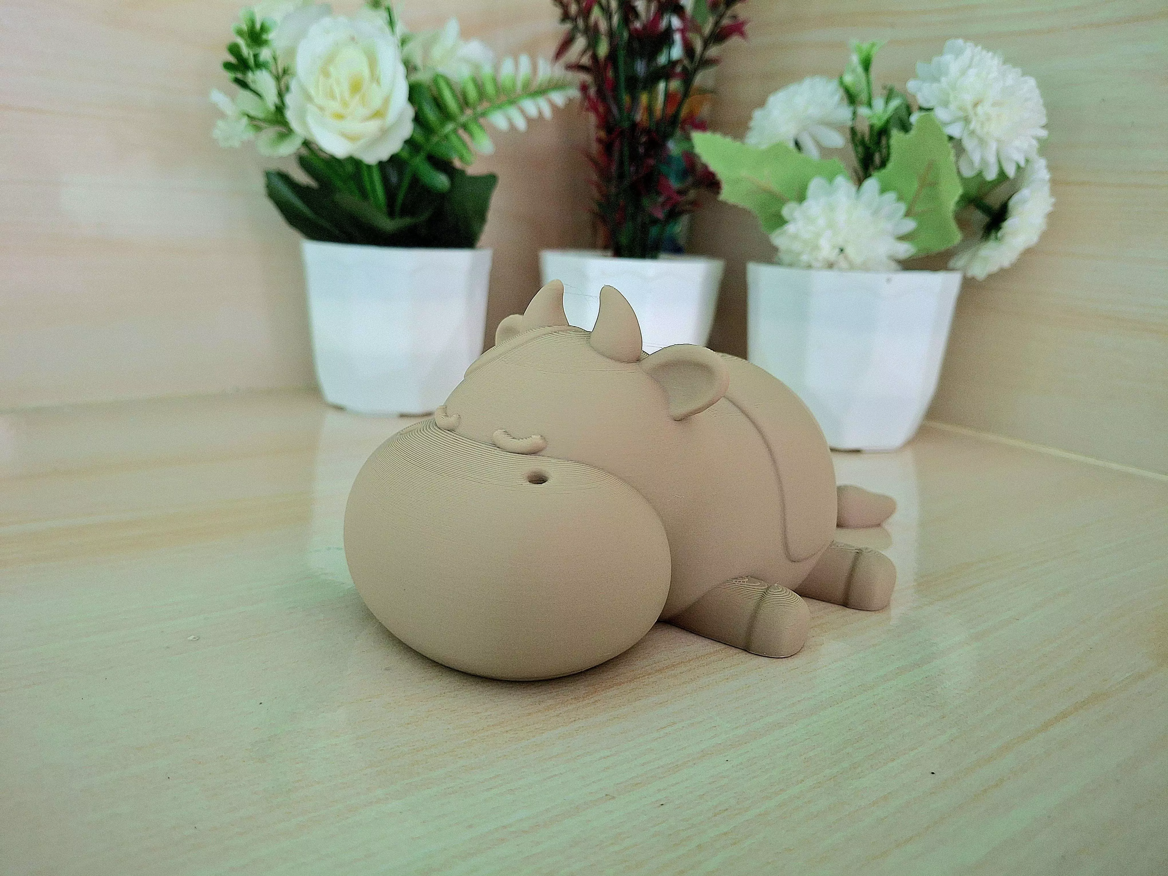 Kawaii Sleeping Cow 3D STL Model 3D print model