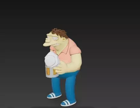 Barney Gumble 3D Model 3D print model