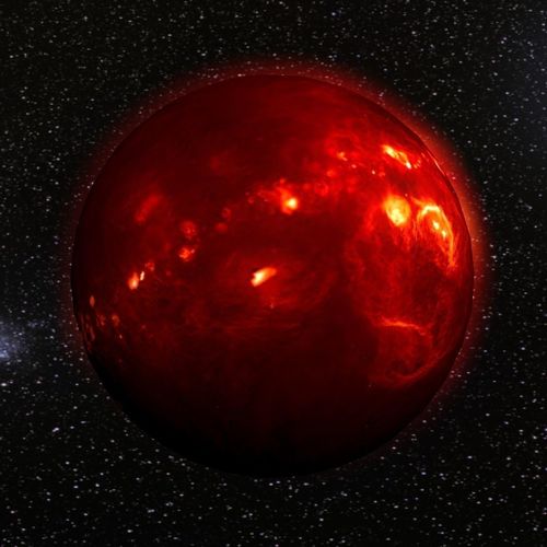 Volcanic planet Low-poly 3D model