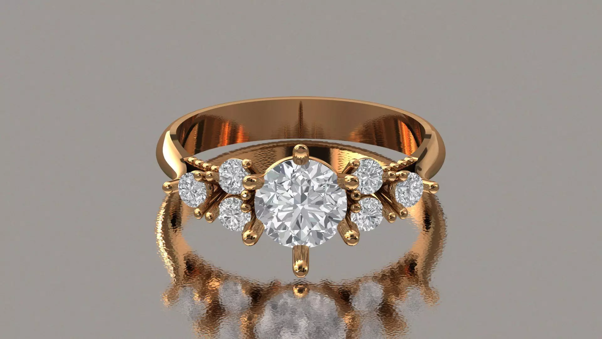 Luxury Diamond Womens Engagement Ring Jewelry 3D print model