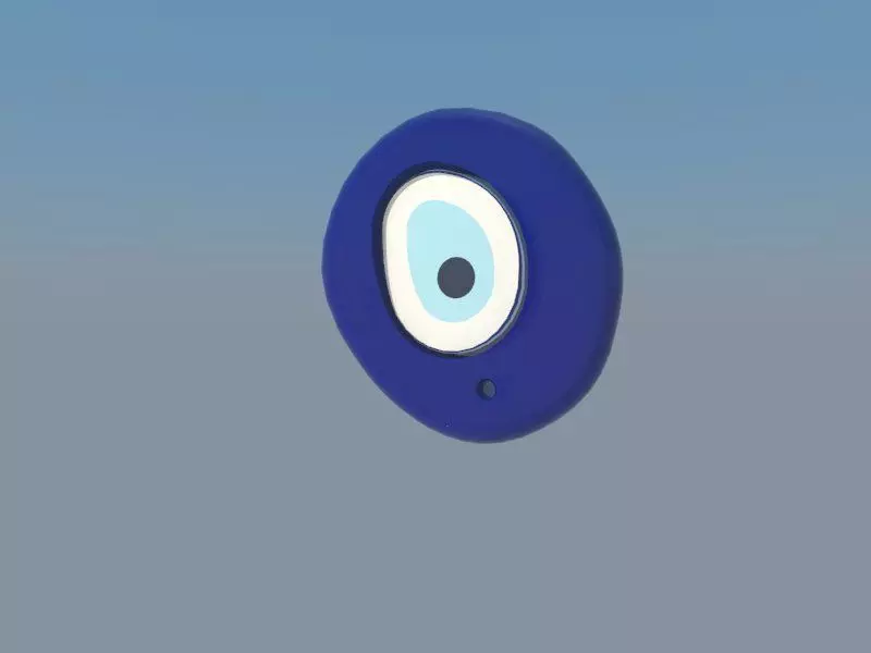 Blue Bead Amulet Free low-poly 3D model