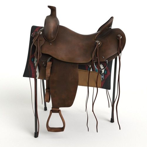 Western saddle 3D model