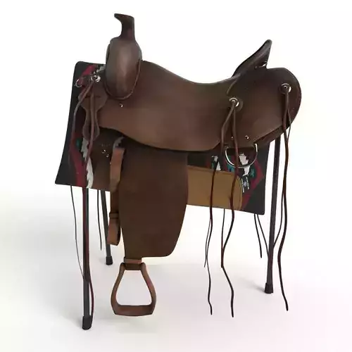 Western saddle 3D model
