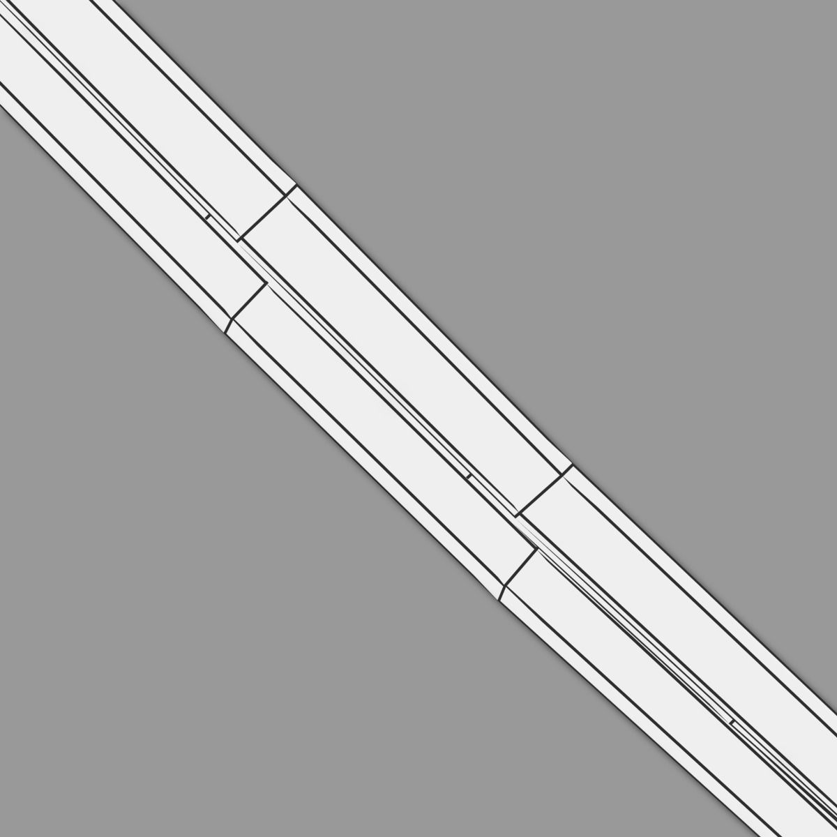 Two Colors Epee Low-poly 3D model_30