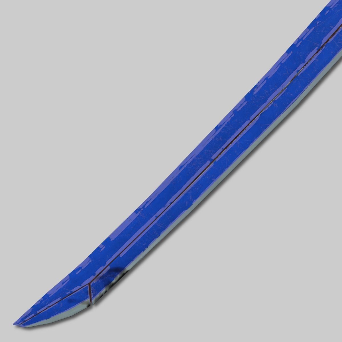 Two Colors Epee Low-poly 3D model_17