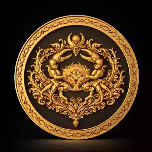 Cancer Zodiac Pendant 3D Printable Model