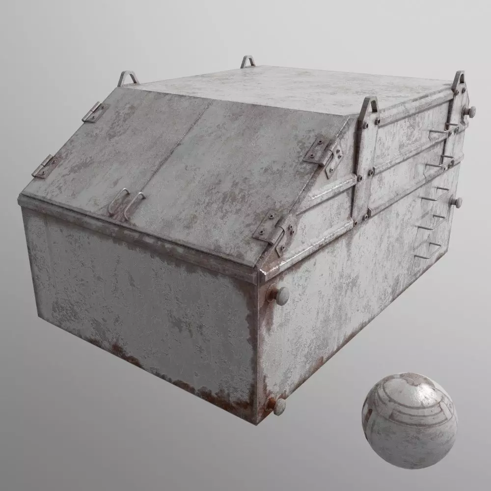 Trash container 3D model_0