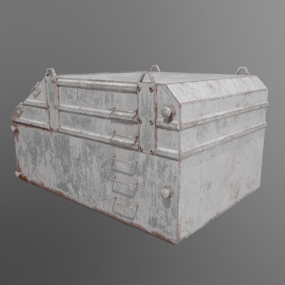 Trash container 3D model_3