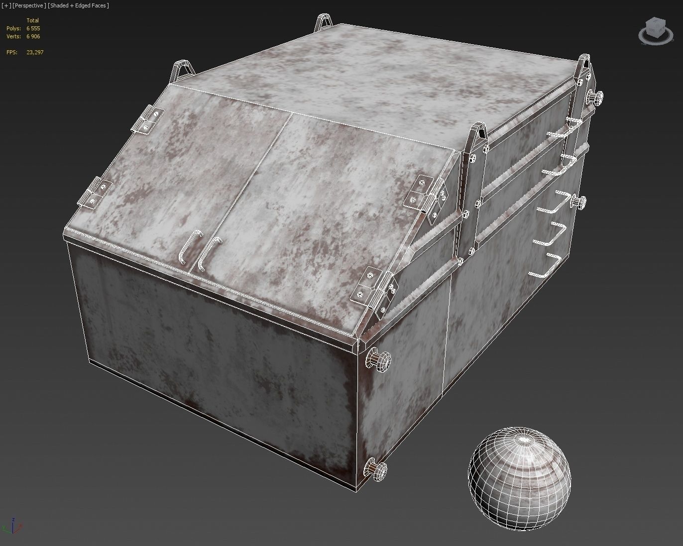 Trash container 3D model_1