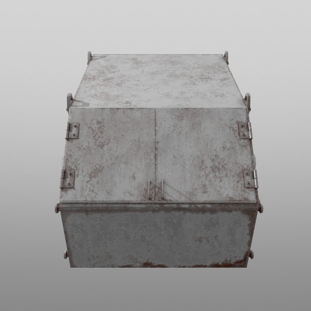 Trash container 3D model_2