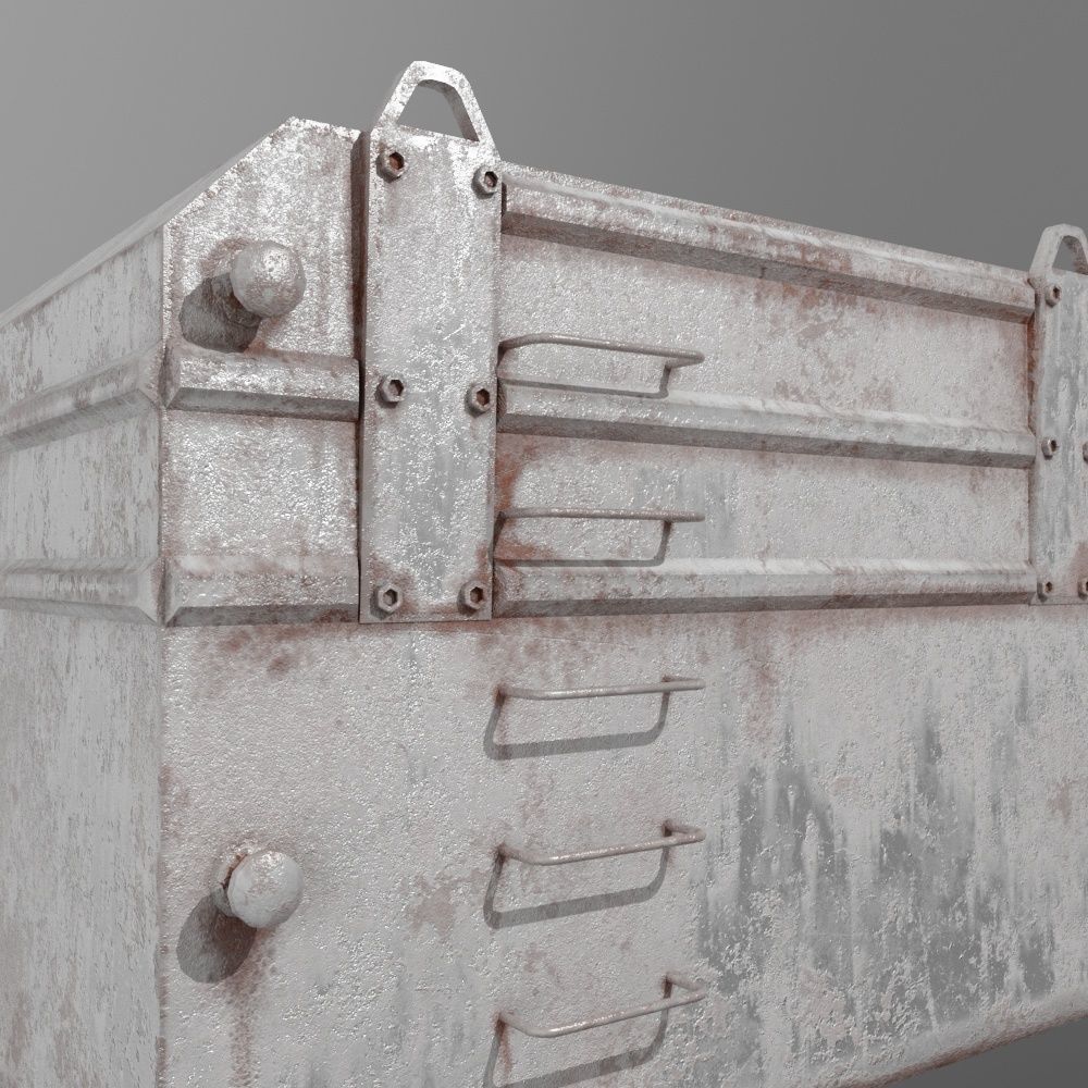 Trash container 3D model_4