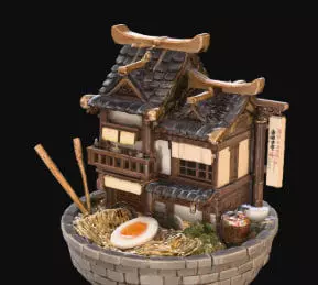 Japanese Ramen House Miniature 3D Printable Model 3D print model