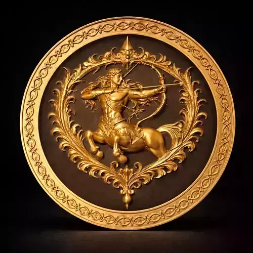 Sagittarius Zodiac Pendant 3D Printable Model